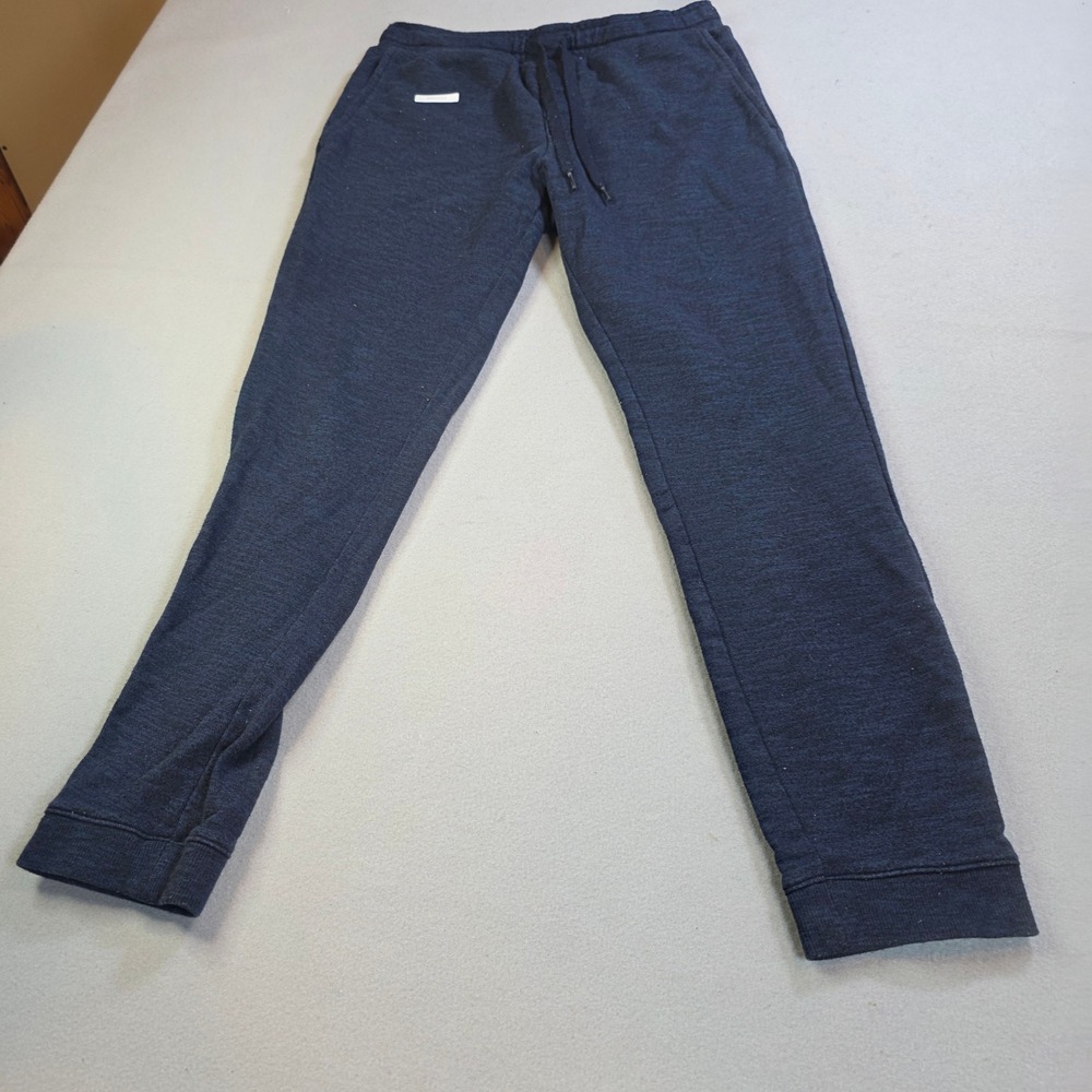 GU Navy Blue Heathered Jogger Sweatpants 341-321607 Mens L